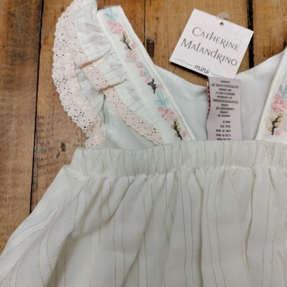 NWT Catherine Malandrino matching 3 piece set for baby girl size 6-9 mos - Picture 4 of 10